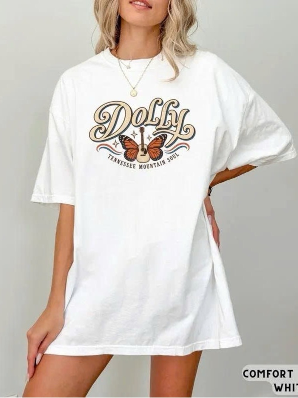Dolly Tennessee Mountain Soul Graphic Tee - White